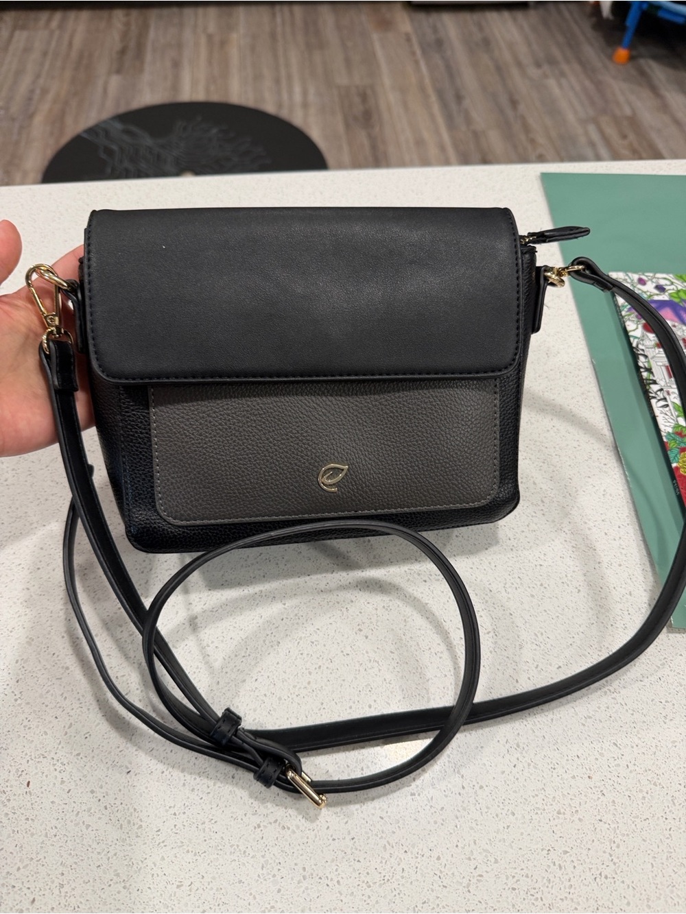 ESPE Black Crossbody Purse